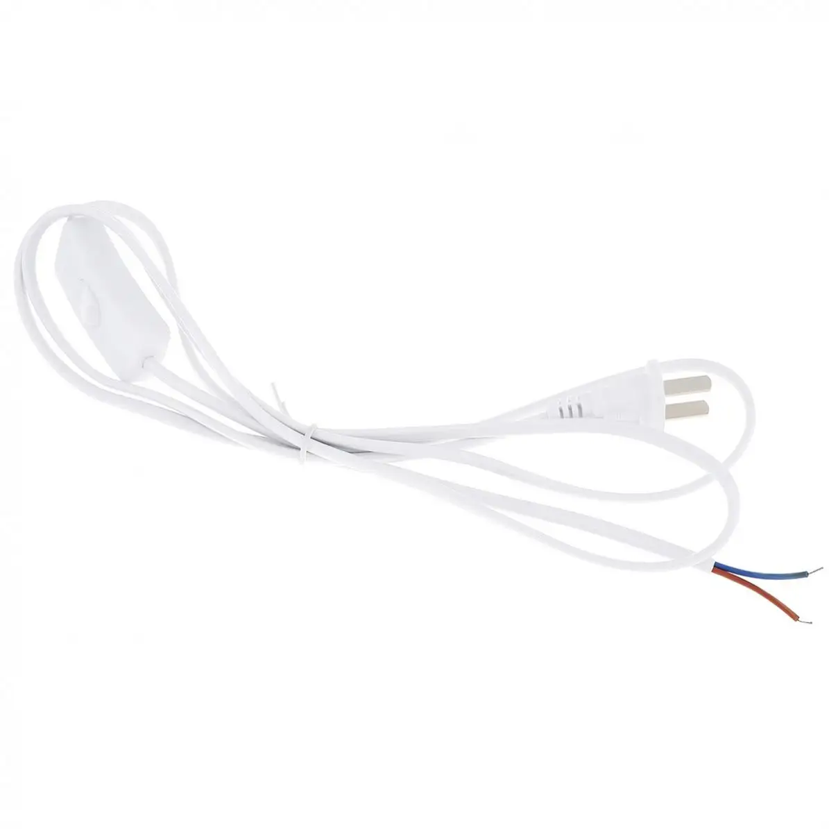 303 White Button Switch Plug Wire with 1.8m Line Length Power Cord for Desk Lamp and Other Household Lamps | Лампы и освещение