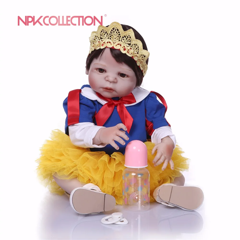 NPKCOLLECTION новый дизайн Белоснежка Кукла полностью силиконовая Реалистичная кукла