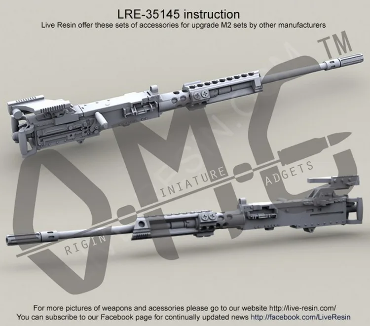 [Набор для модели Scale] корпус пулемётного аппарата с корпусом из смолы 1/35 M2 Browning