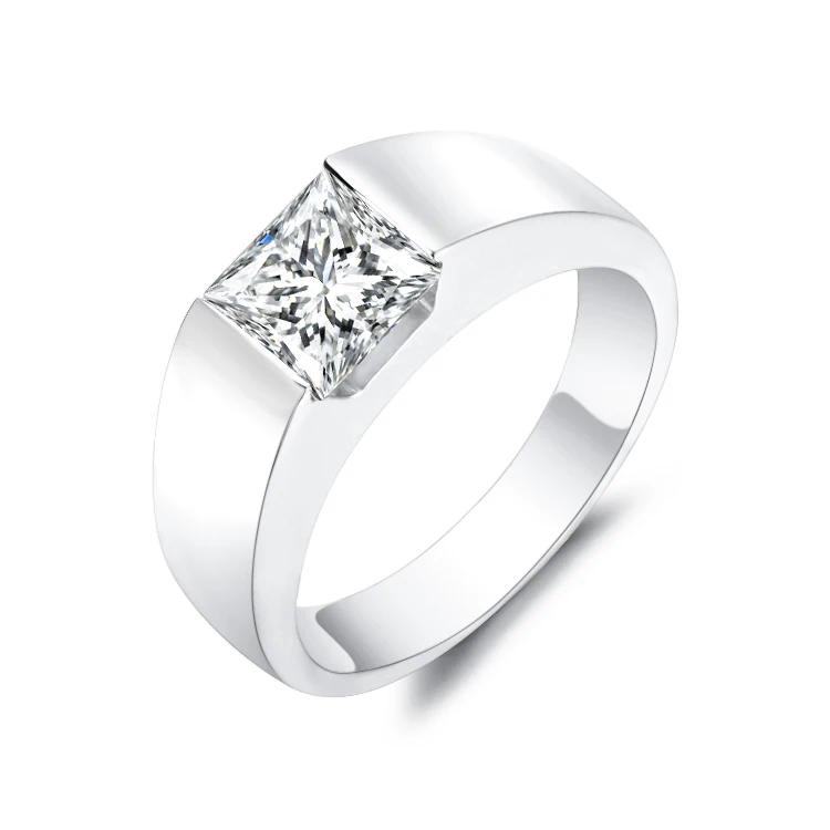 Кольцо из серебра 925 пробы с квадратным фианитом|ring fashion|ring ringring men silver |