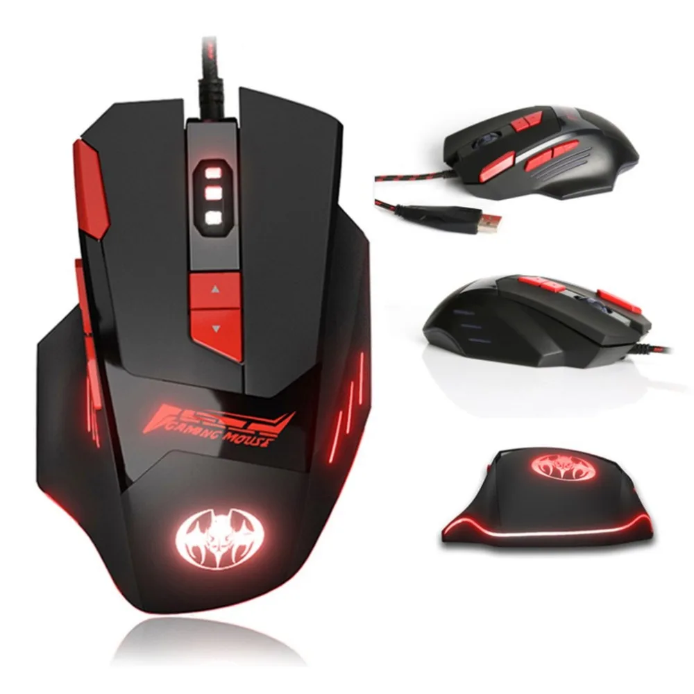 Новый 8D Проводной USB 4 классах 6800 Точек на дюйм Мышь RGB светодиодный свет Gaming