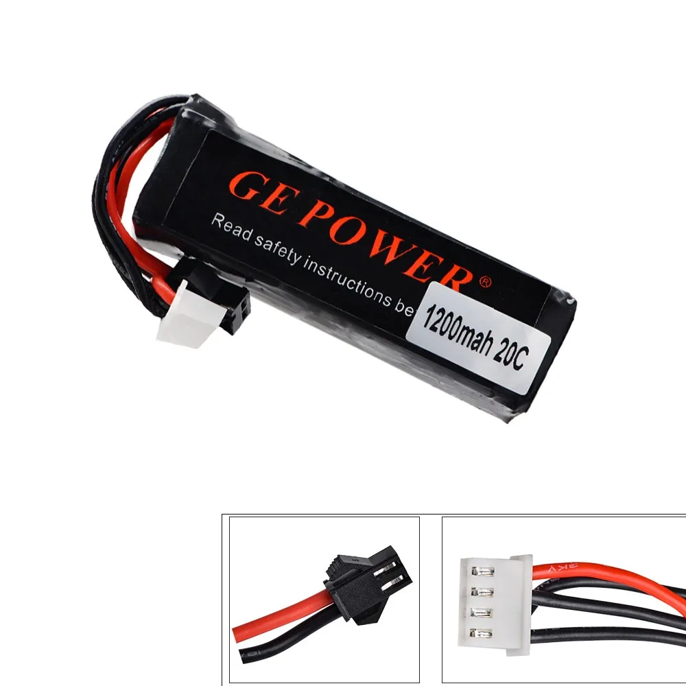 Аккумулятор GE Power RC Lipo 7 4 В 11 1 1200 мАч 20C 3S аккумулятор для пистолета Mini Airsoft