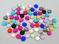 200 mixed color acrylic round flatback dotted rhinestone gems 8mm0 31