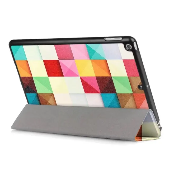 Case For Apple iPad 2017 9.7 Colorful 3D Print PU Leather Ultra Slim Back Cover New A1822 Tablet | Компьютеры и офис