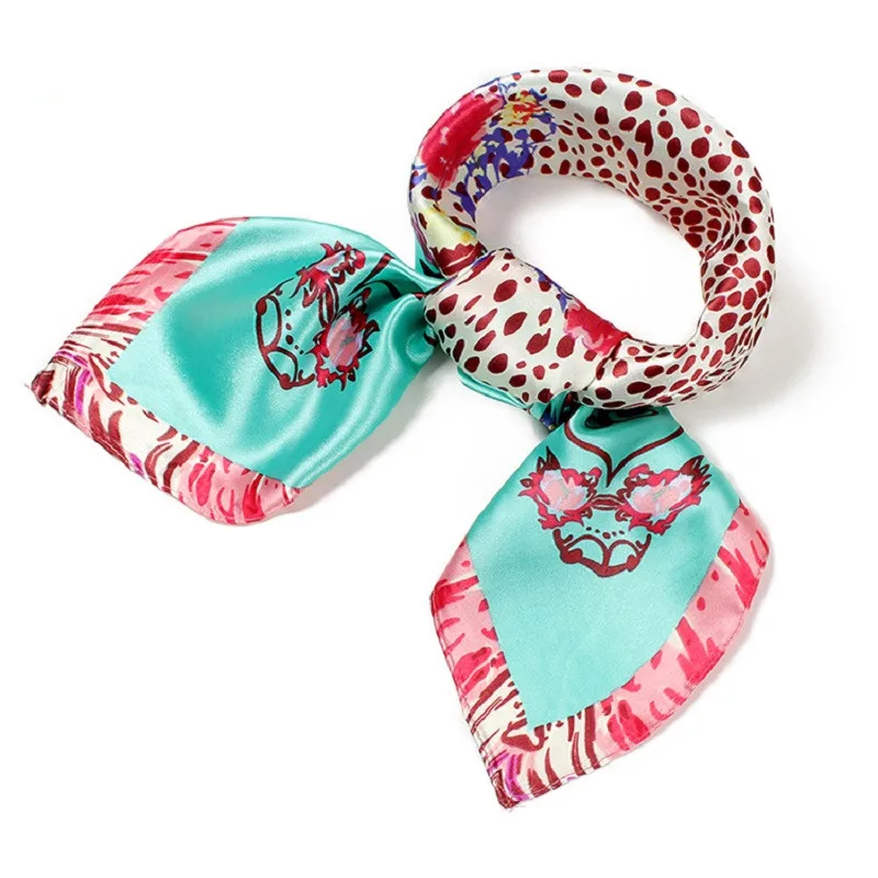 2018 популярный Шелковый квадратный шарф бандана Женская модная брендовая женская