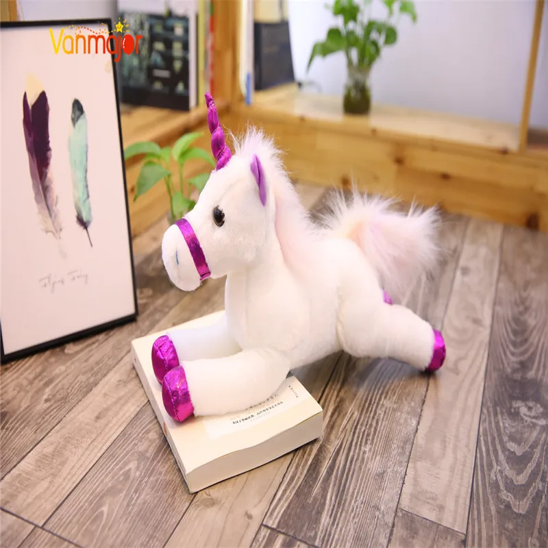 

Vanmajor Cartoon Unicorn Plush Toy Soft Stuffed Animals Kawaii Unicorn Horse Doll Kids Baby Christmas Gift