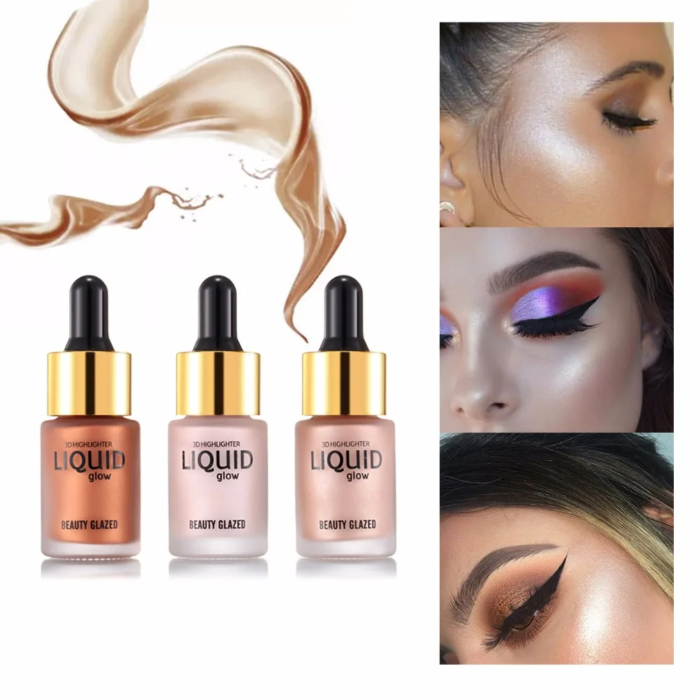 Жидкий светящийся хайлайтер Beauty Glazed 3 цветов для макияжа крем консилер Шиммер