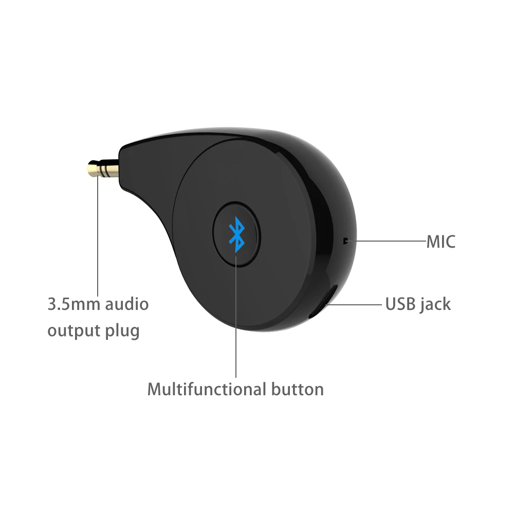 Автомобильный комплект громкой связи Bluetooth 4 2 AUX беспроводной музыкальный