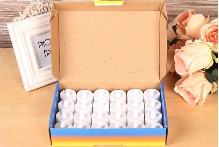

24Pcs LED Electronic Candle Light Colorful Flashlight Romantic Night Light For Wedding Party Holiday Christmas Decoration lamps