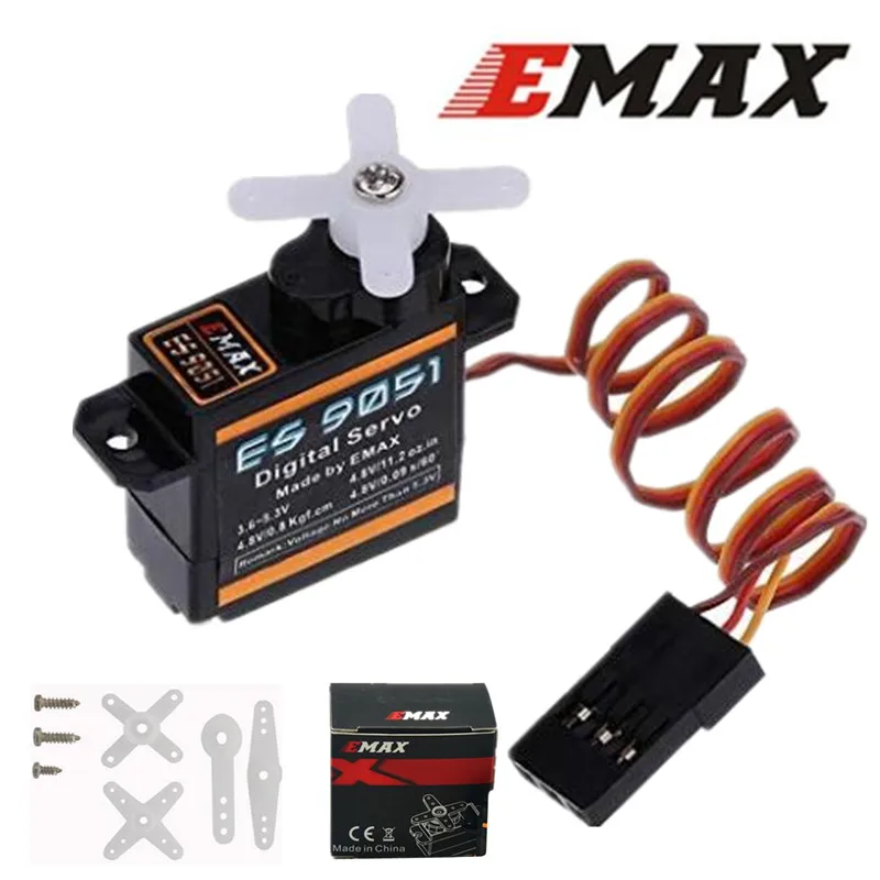 4 шт. ES9051 3g пластик EMAX цифровой сервопривод для RC 3D F3P самолет Скидка 40%|Детали и
