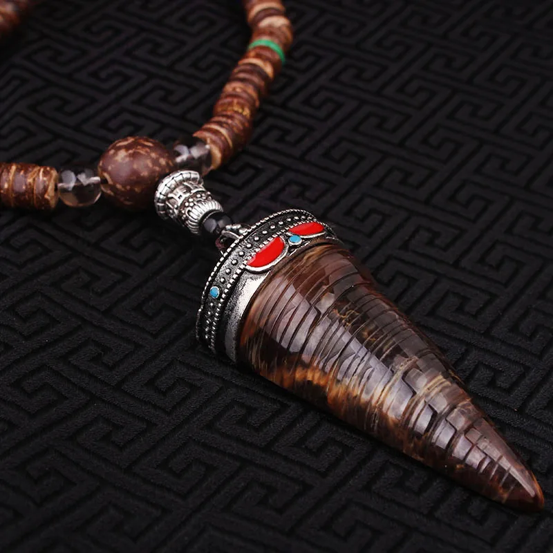 Модное ожерелье evade peace ox horn standard pyrometrict cone этническое длинное винтажное из