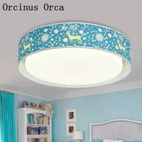 new cartoon creative colorful animal ceiling lamp boysbedroom childrens room lamp american led circular ceiling lamp