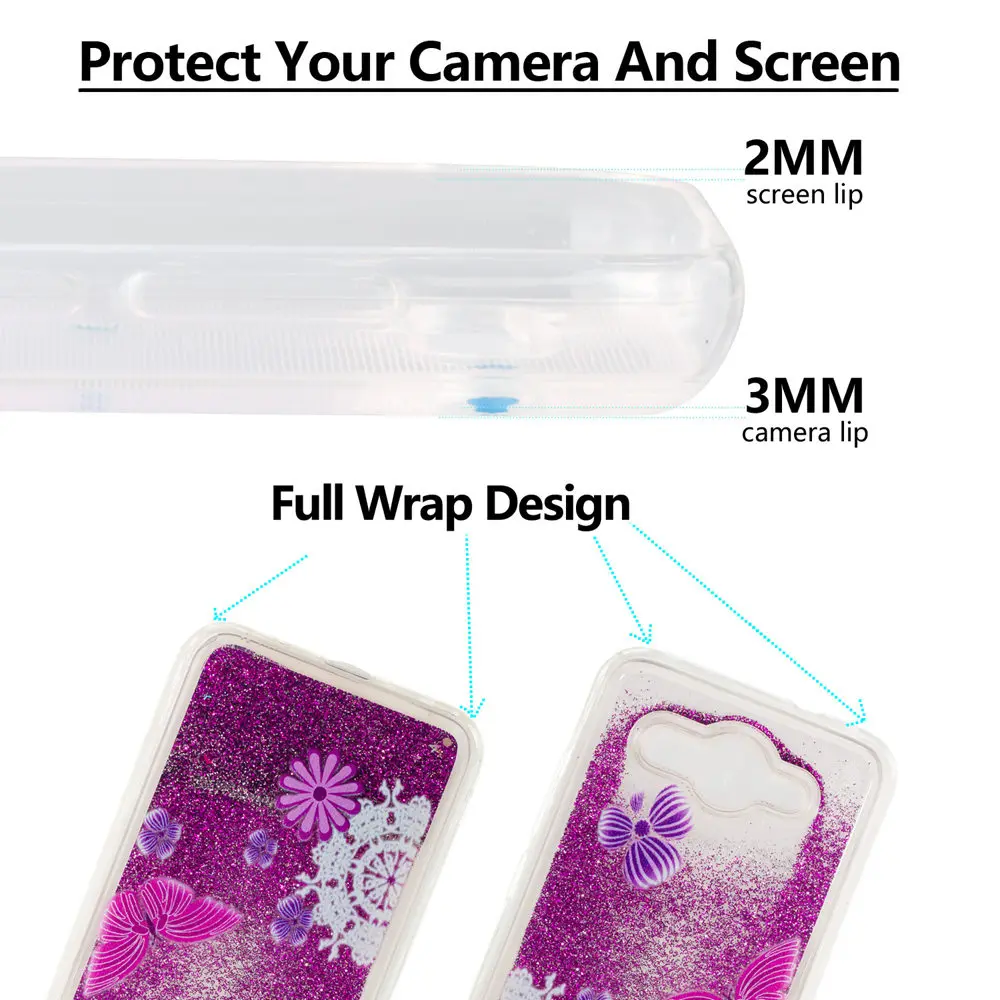 Quicksand Case For Huawei Y3 2017 Dynamic Liquid Glitter Stars Phone Cover Coque Shell CRO-L22 CRO-U00 CRO L22 U00 Y5 Lite |