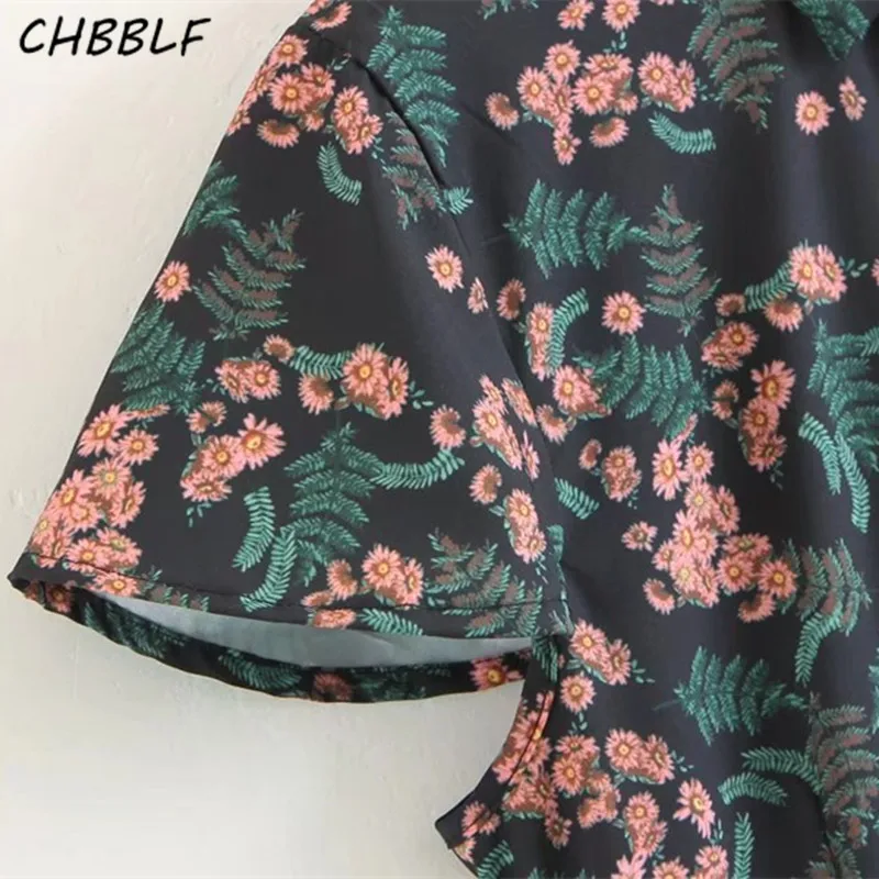 Женское винтажное платье CHBBLF длинное Повседневное с отложным воротником и