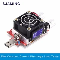 35w usb electronic load adjustable constant current aging resistor battery voltage capacity tester qualcomm qc2 03 0 voltmeter