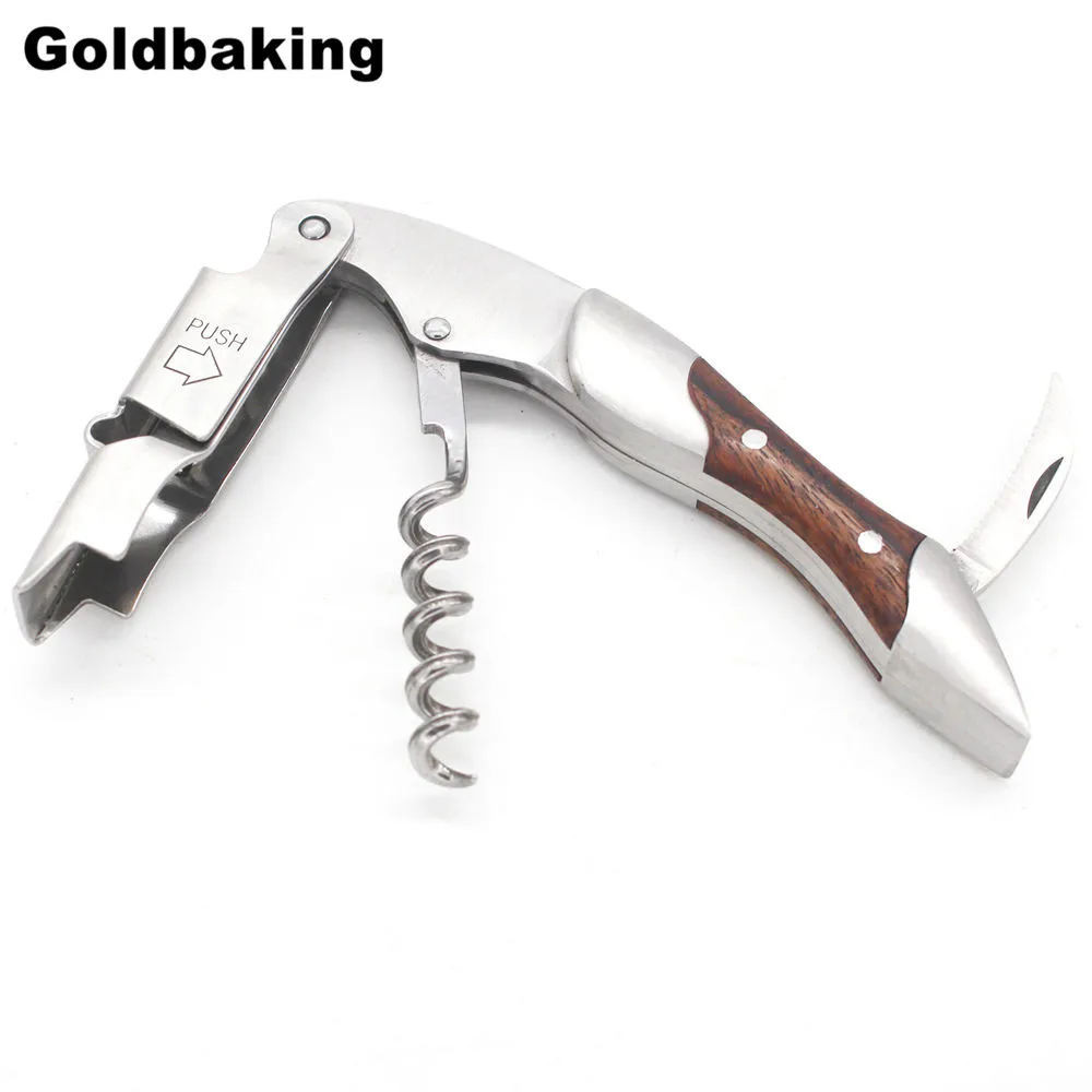 

Goldbaking Professional Waiters Corkscrew Barware Corkscrew Wine Bottle Opener and Foil Cutter