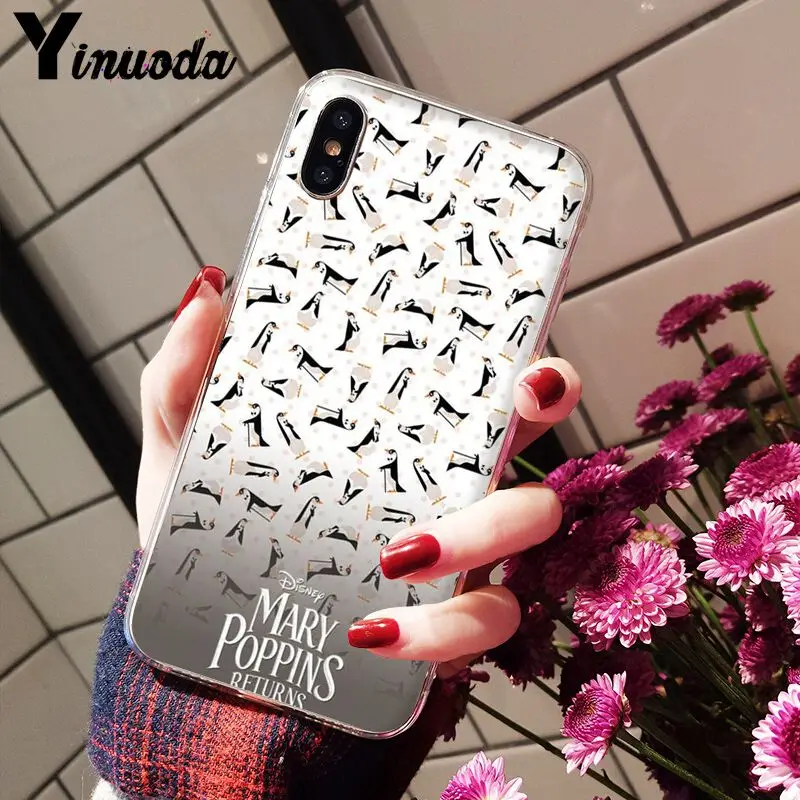 Yinuoda Mary Poppins Новое поступление Прозрачный чехол для iPhone X XS MAX 6 6S 7 7plus 8 8Plus 5 5S XR |