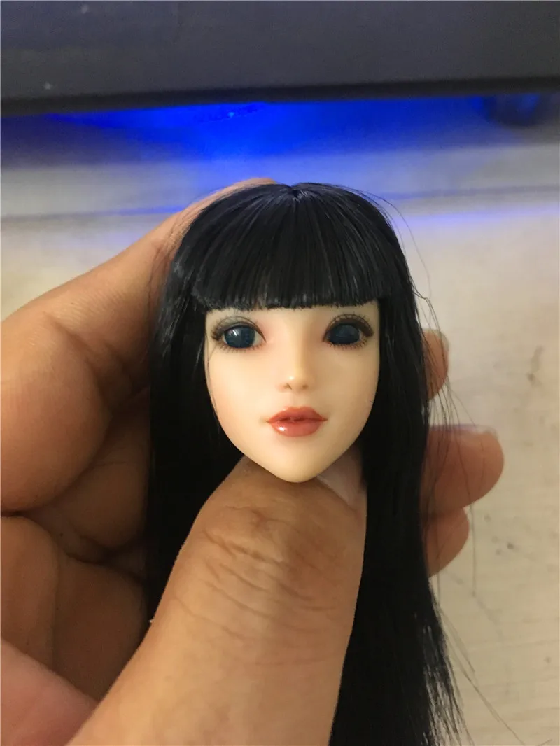 На заказ 1/6 женская голова резная BJD бледная резьба окрашенная модель с