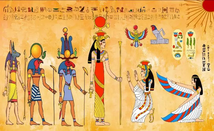 Пользовательские европейские статуи египетского фараона большой росписи ретро