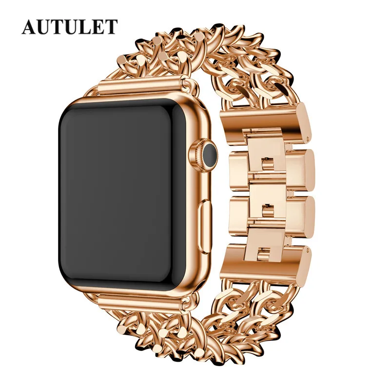 38 мм 42 Apple watch ремешок из нержавеющей стали ремни Мужчины