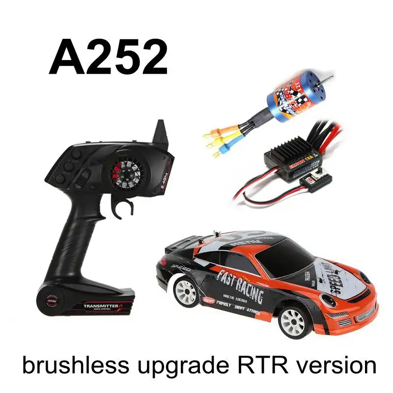 A252 brushless RTR RC WLtoys A202 A212 A222 A232 A242 A252 1:24 автомобиля ударная установка RTR бесщеточная модернизация EZRUN 2030 мотор 18A ESC AX5S 2,4 г радио - Цвет: A252 brushless RTR