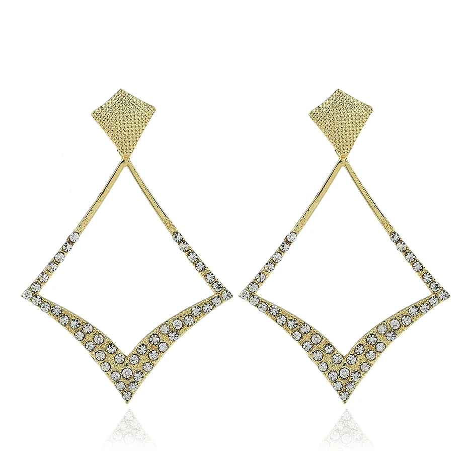 MIDOJEWELRY богемный падение длинные большой сплава моды Стразами серьги для женщин