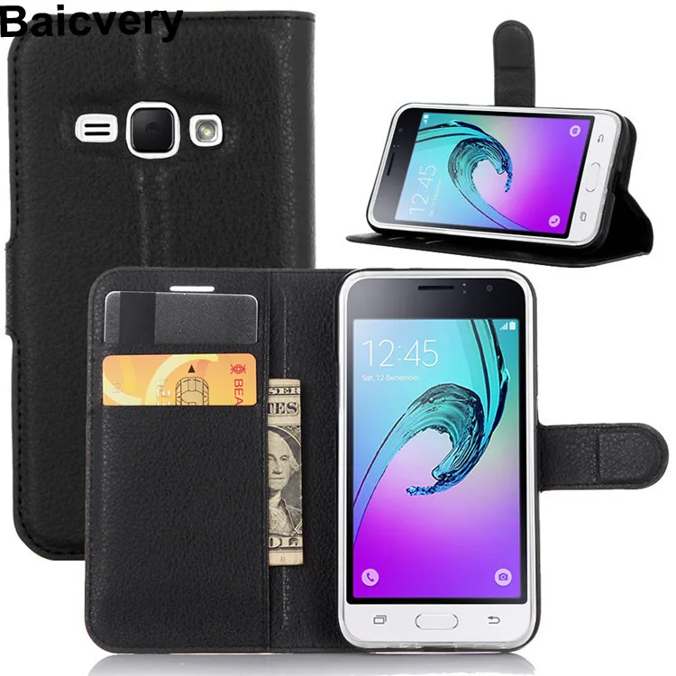 Стильный чехол-Кошелек из искусственной кожи для Samsung Galaxy J1 J100H (2016) J120 кожаный
