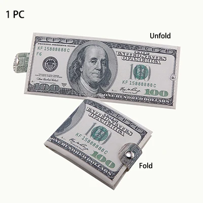 Old Dollar 100 НОВЫЕ шикарные бумажники с принтом денег, мужские бумажники с монеткой на молнии, холщовые бумажники с узором в виде банкнот, евро-Засов унисекс - Цвет: Old Dollar 100