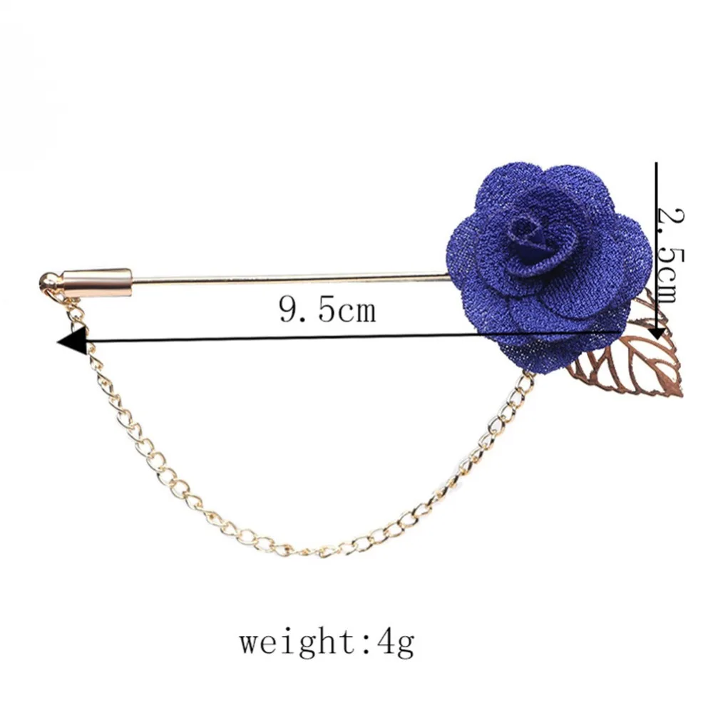 Мужская и Женская 3D брошь в виде розы для костюмов зимнее пальто воротник Золотой