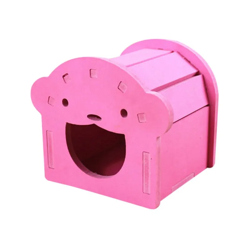 Pink ПВХ доска мультфильм хомяк дом, домашнее животное маленькое животное укрытие упражнения натуральный Забавный гнездо Съемная хижина для лета - Цвет: Pink