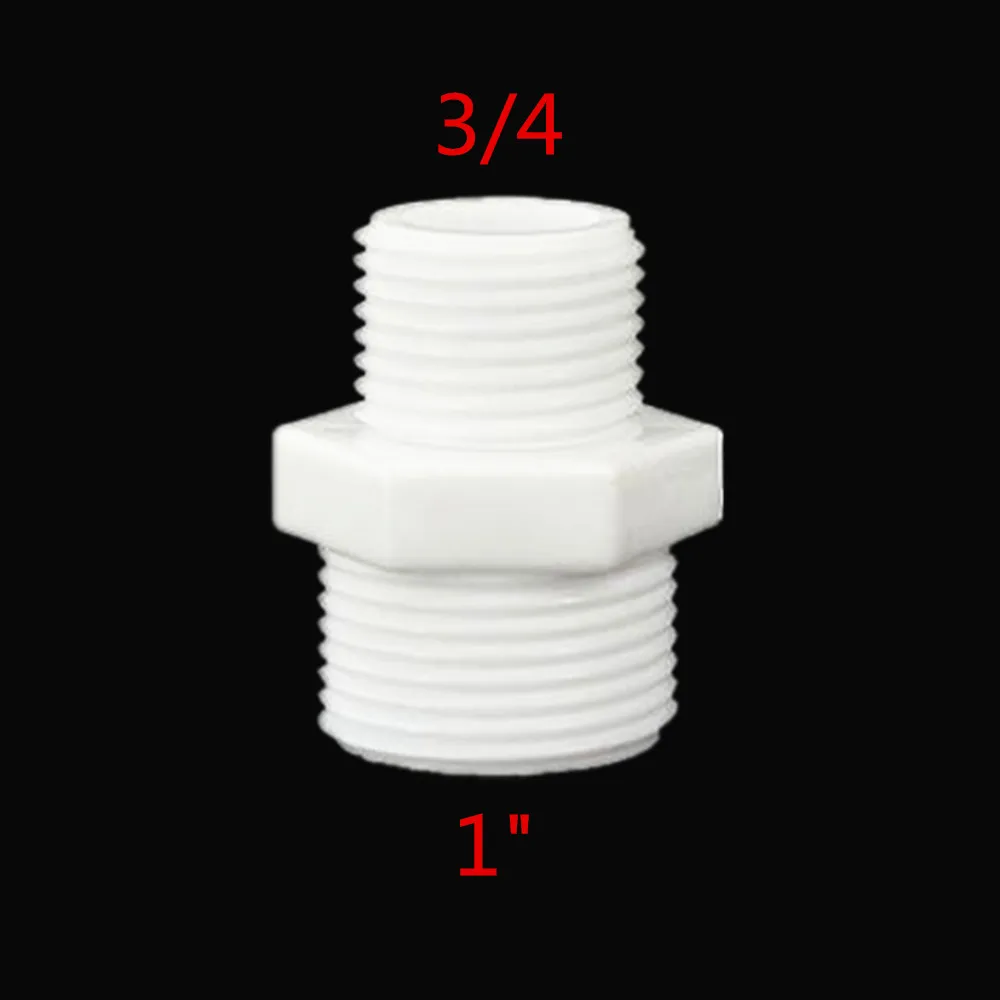 06-1 Пластиковая трубка пневматический фитинг 1/" 1/4" 3/" 1/2" 3/" 1" BSP Мужской X Мужской сменный шестигранный соединитель для ниппелей - Цвет: 06-1
