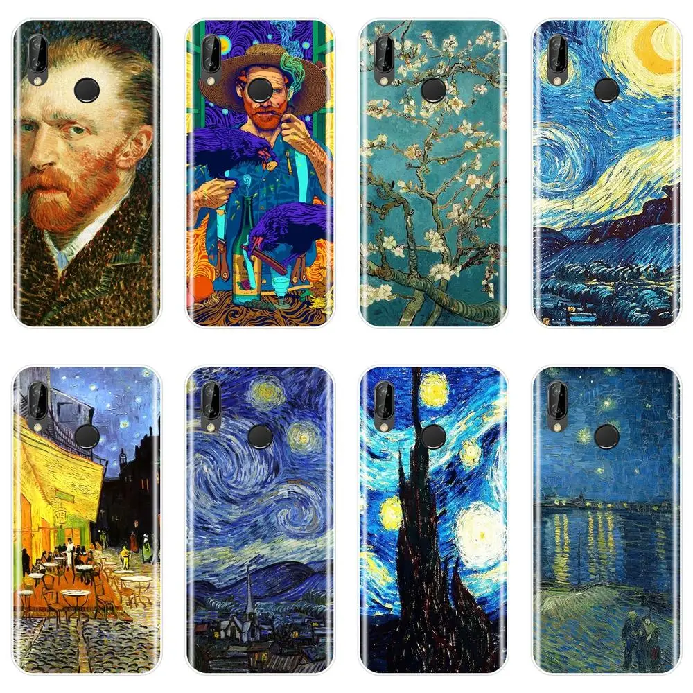 Чехол для телефона Van Gogh Huawei P20 Lite Pro P9 P10 Plus P Smart силиконовая задняя крышка P7 P8 Mini 2017
