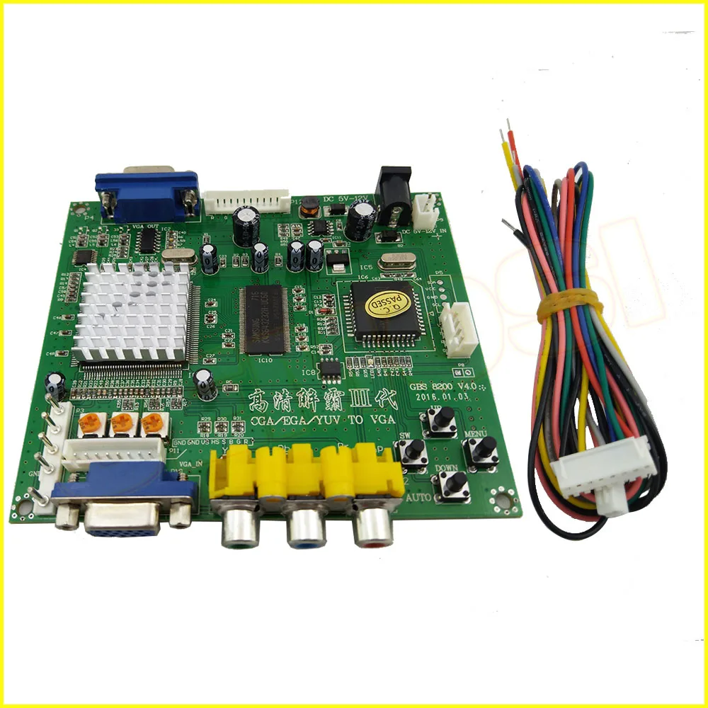 CGA EGA YUV RGB в VGA HD видео конвертер плата 1 выход для Аркады Jamma игровой монитор ЖК-GBS-8200