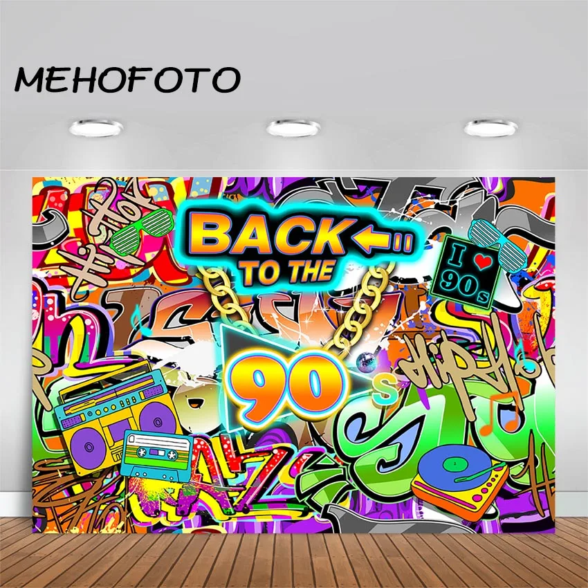 MEHOFOTO 90s фон граффити хип поп 90 вечерние НКА фотография Фон назад в Вечеринка