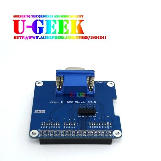 

UGEEK GPIO to VGA Adapter HAT Expansion Board/Shield for Raspberry Pi 3 Model B, 3B+, 4B, 3A+, 2B, B+, A+, Zero, Zero w