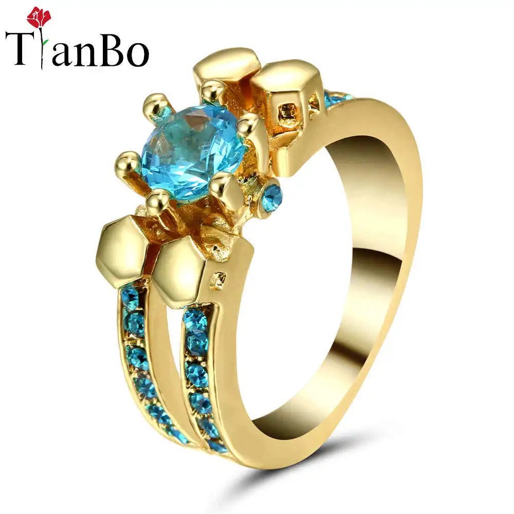 TianBo хорошее модное ювелирное изделие фиолетовое/небесно голубое CZ