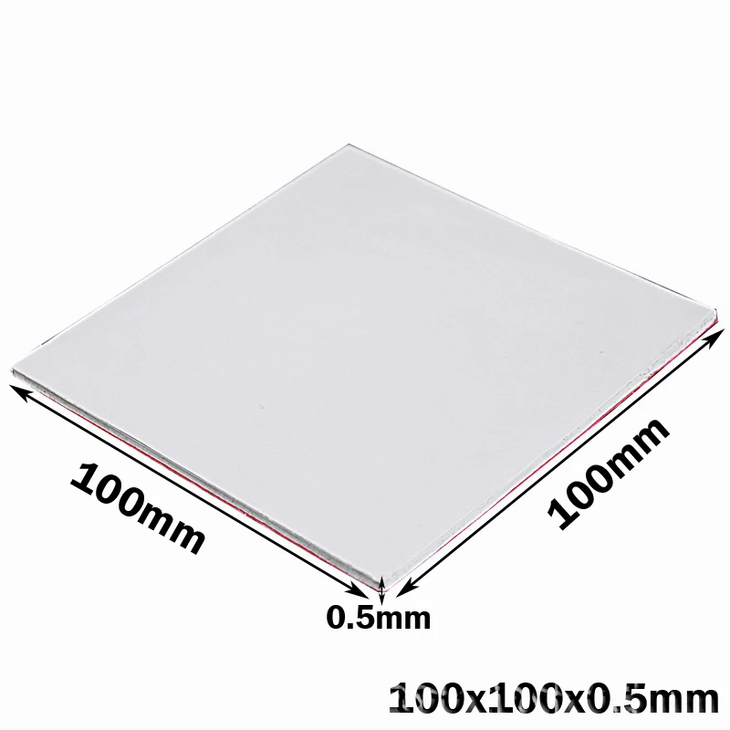 50 шт./компл. 100X100x0.5MM белый SMD DIP IC чип проводимости теплоотвода силиконовая