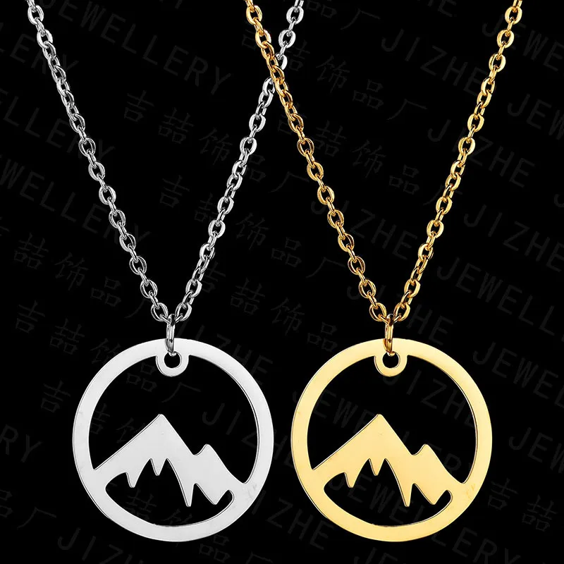 CJZBLXLX03746Mountain ожерелье с подвеской золотого и серебряного цвета минималистичное