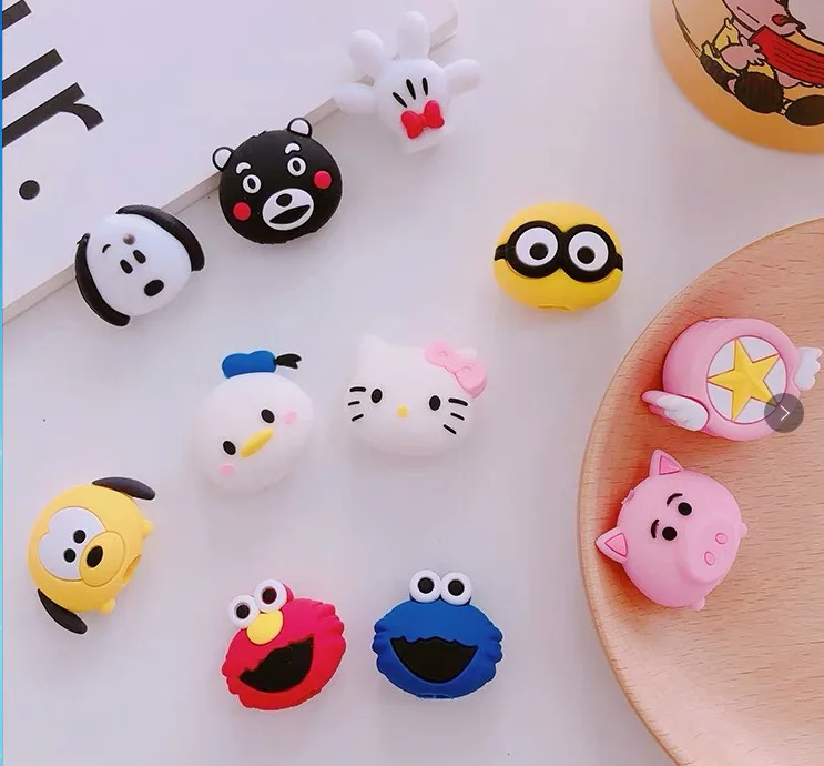 Wholesale Cartoon Protector Cable Cord Saver Cover For iPhone 8 Plus 4 4S 5 5S 6 6S 7 X Xs Max XR Funda case |