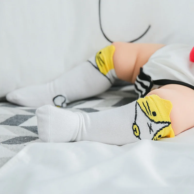 Чистые хлопчатобумажные забавные носки с изображением животных утки панды лисы