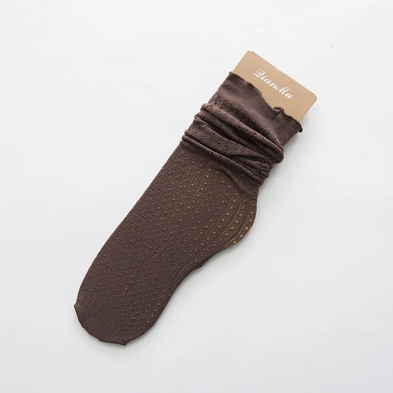 Coffee Fashion Korean Creative Socks Women Cotton Thin Heap Heap Solid Color Socks for Women Meias Gift Cut Fuzzy Socks Plus Size - Цвет: Coffee