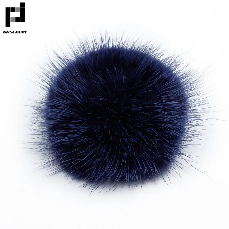 royal blue BASEHOME, 6 шт./лот, 5 см, мех норки, Меховые помпоны, сделай сам, ювелирное изделие, норковый полушарик для обуви, ювелирное изделие, ткань для рукоделия - Цвет: royal blue