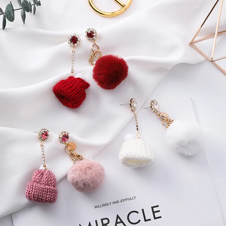 Рождественские украшения аксессуары Серьги Симпатичные Санта Клаус Снеговик