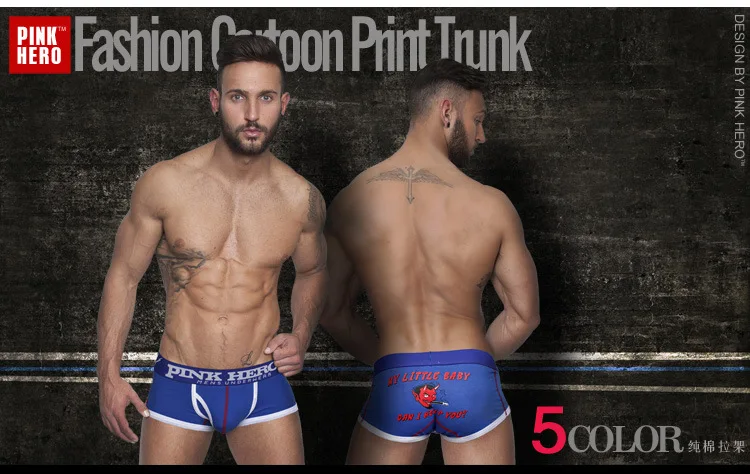 Мужское нижнее белье, боксеры, мужские трусы, s хлопок, Calzoncillos Hombre, боксеры Marca Hero, крутой рисунок с героями мультфильмов, капсулы для мужчин