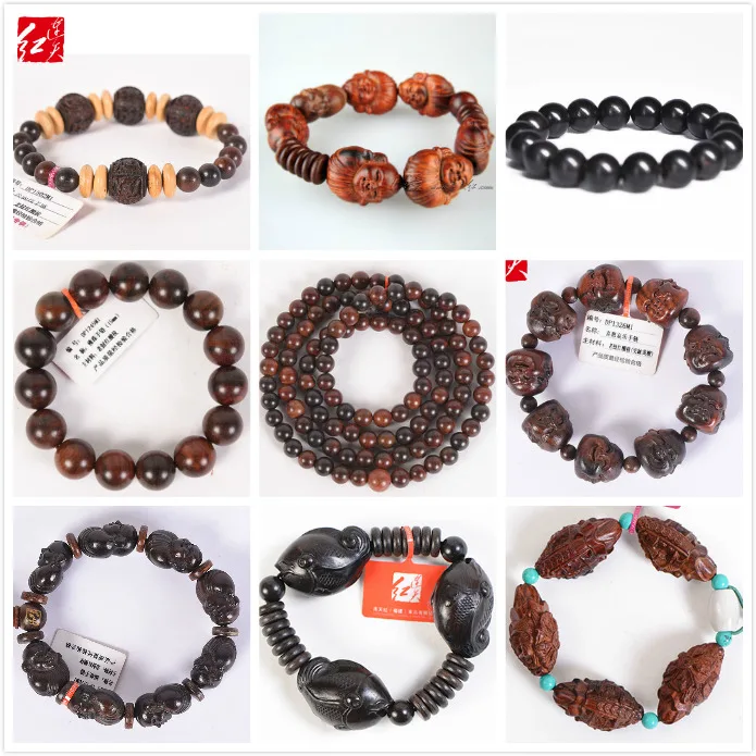 Многослойные четки Мала браслеты для женщин агарвуд Эбеновое дерево палисандр