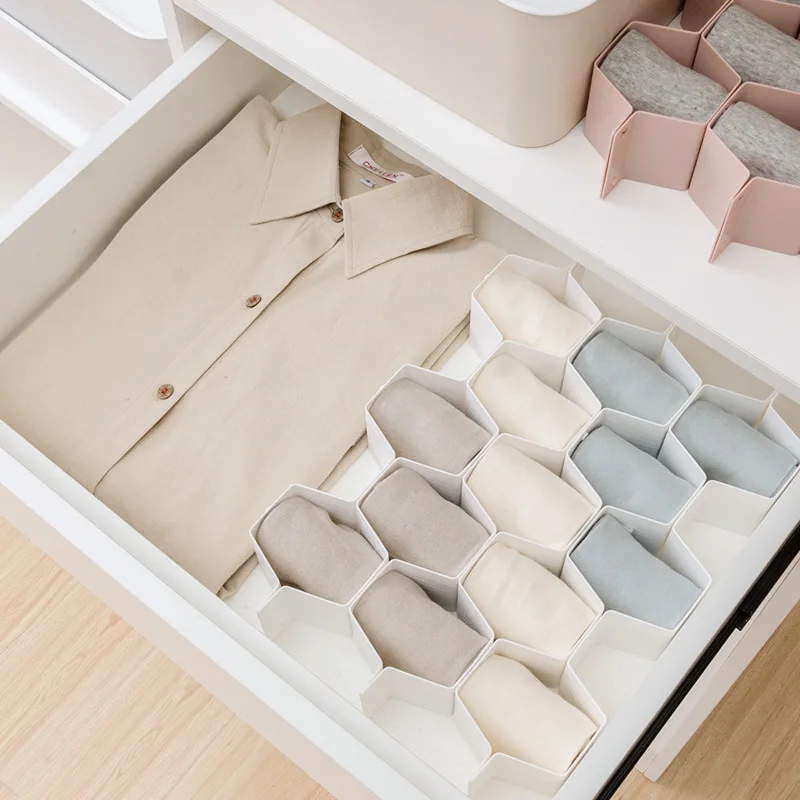 

8PCS Plastic Underwear Storage Box Closet Organizers For Socks Bra Plastic Container Makeup Organizer Closet Organizers Box