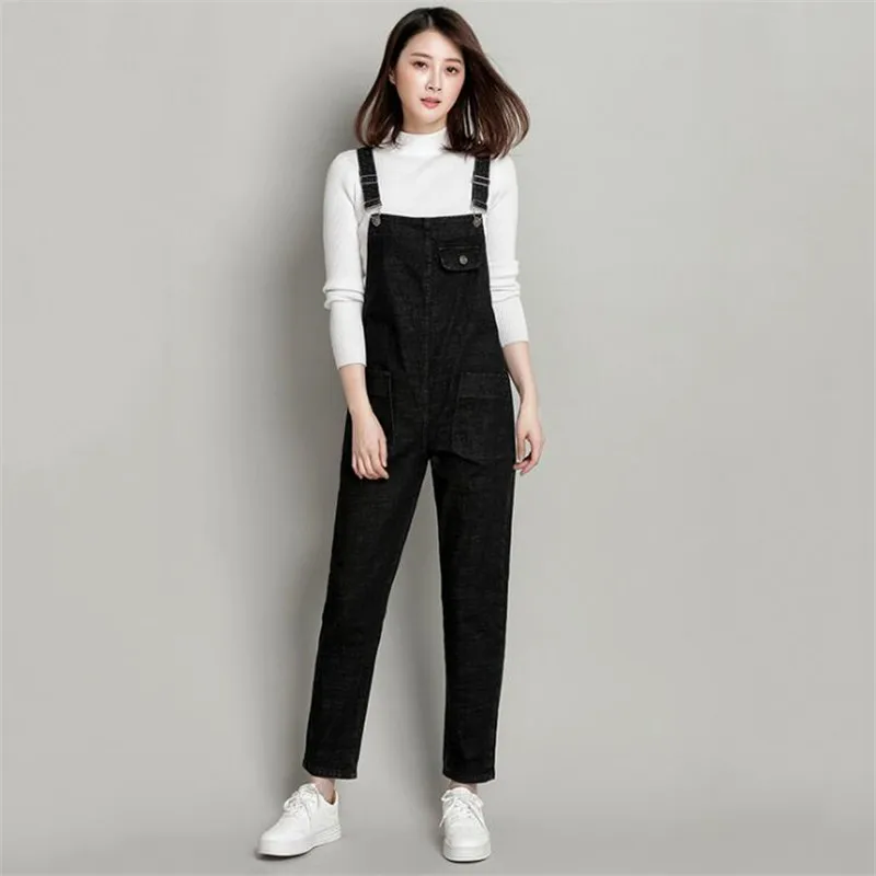 Europe Style Jumpsuits And Rompers For Women Spring Autumn Loose Large Size Women's Denim Bib Overalls