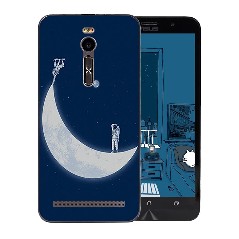 Чехол для телефона Asus Zenfone 2 ZE551ML Space Moon Pattern Мягкая силиконовая задняя крышка 5
