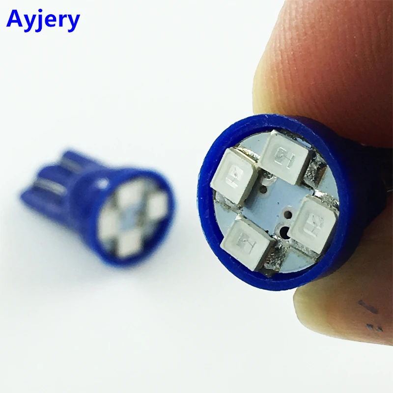 AYJERY! 6 в 3 в! 500 шт. Автомобильные светодиодные лампы T10 194 168 W5W 1210 4 SMD 4|blue light lamp|car reading
