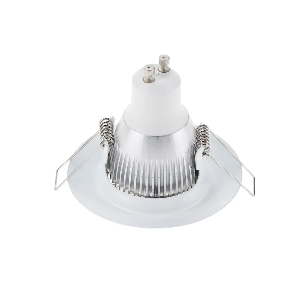 10PCS Modern Aluminum White Nickel Recessed Spotlight Surface Mounting Frame MR16 GU10 Base Socket Lighting Fixture